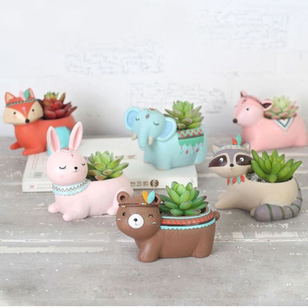 Animals Planters & Pots (Set of 6) - Kreate- Planters & Pots