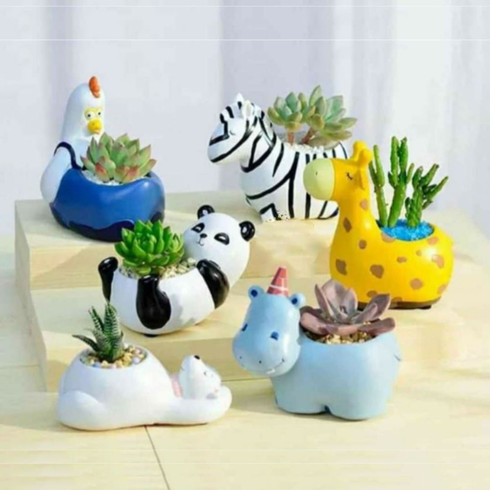 Animals Planters & Pots (Set of 6) - Kreate- Planters & Pots