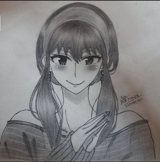 Anime Pencil Sketch Art - Kreate- Painting