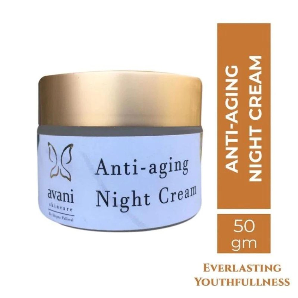 Anti-Aging Night Cream With Almond Oil, Vitamin E & Essential Oils - Kreate- Moisturizers & Lotions