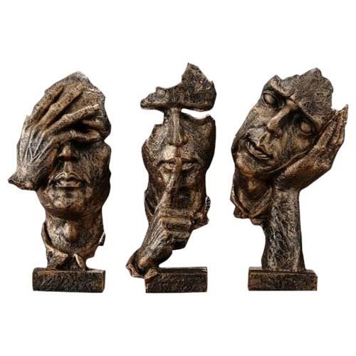 
                  
                    Antique Hands Faces Set for Home Decor (Set of 3) - Kreate- Showpieces
                  
                