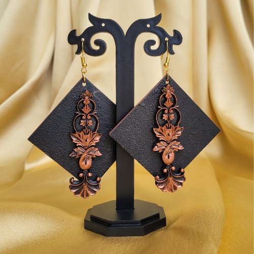 Antique on my mind-Mix Media Earring - Kreate- Earrings