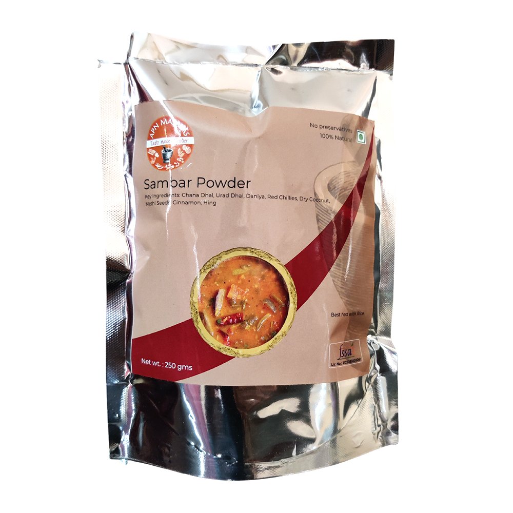 APN Masala Sambar Masala Powder (250g) - Kreate- Spices & Masalas