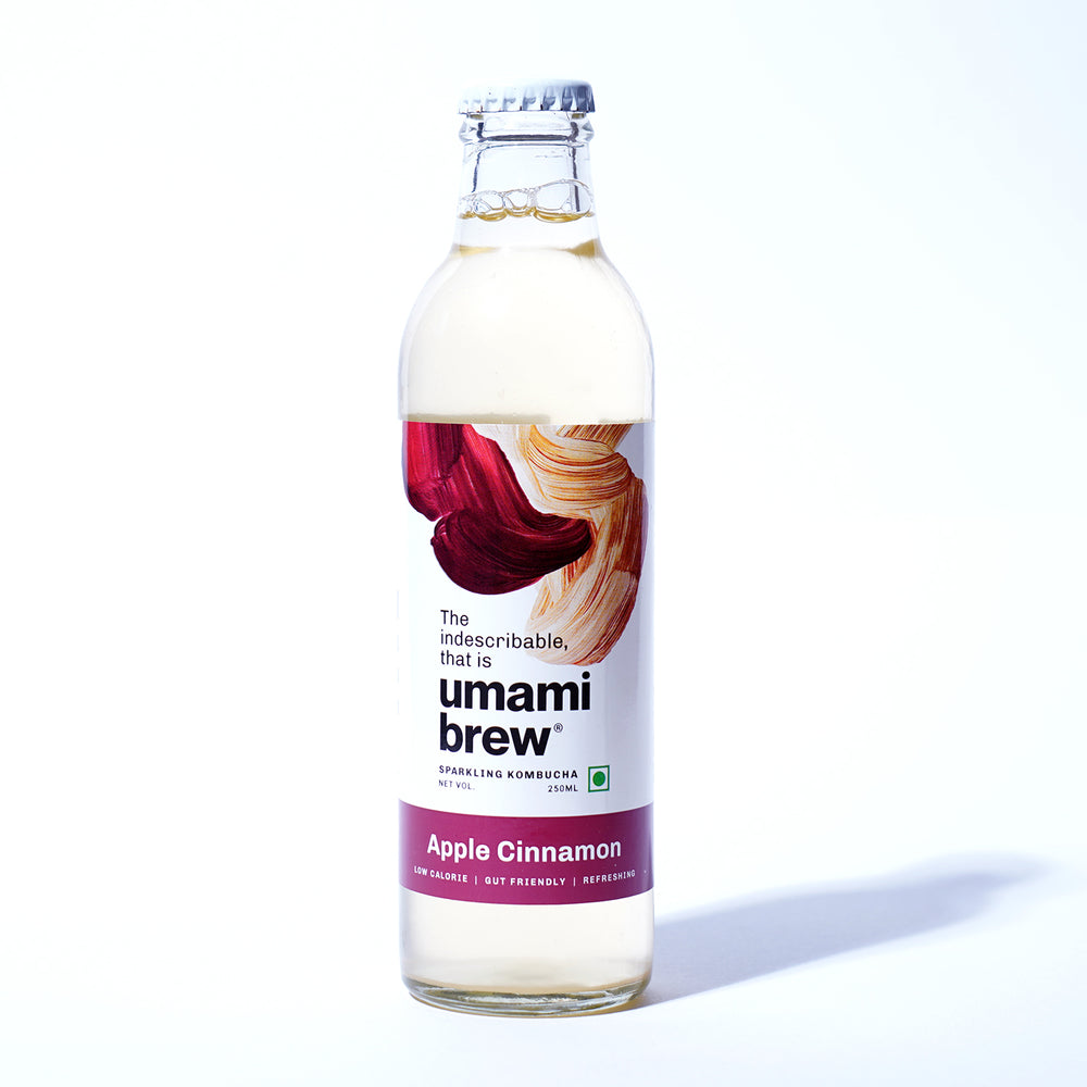 Umami Brew Sparkling Kombucha - Apple Cinnamon Pack of 6 (6X250ml)