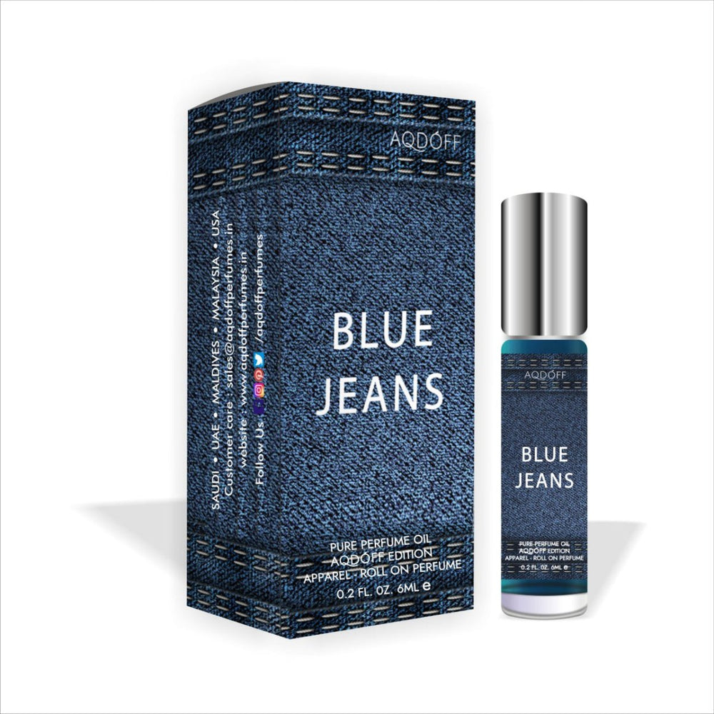 AQDOFF Blue Jeans Roll-On (6ml) - Kreate- Fragrances