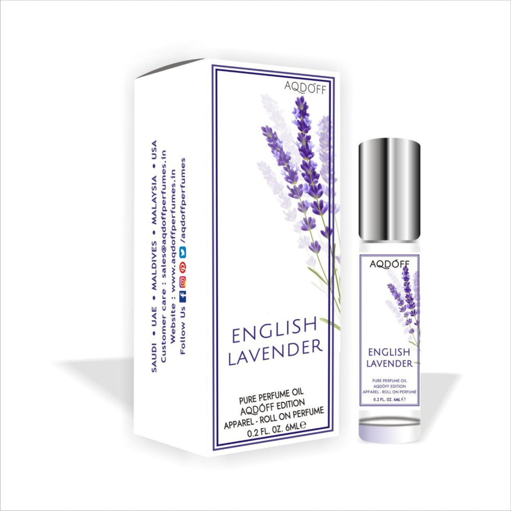 AQDOFF English Lavender Roll On (6ml) - Kreate- Fragrances