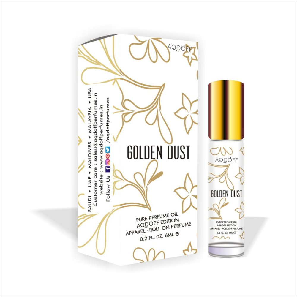 AQDOFF Golden Dust Roll On (6ml) - Kreate- Fragrances