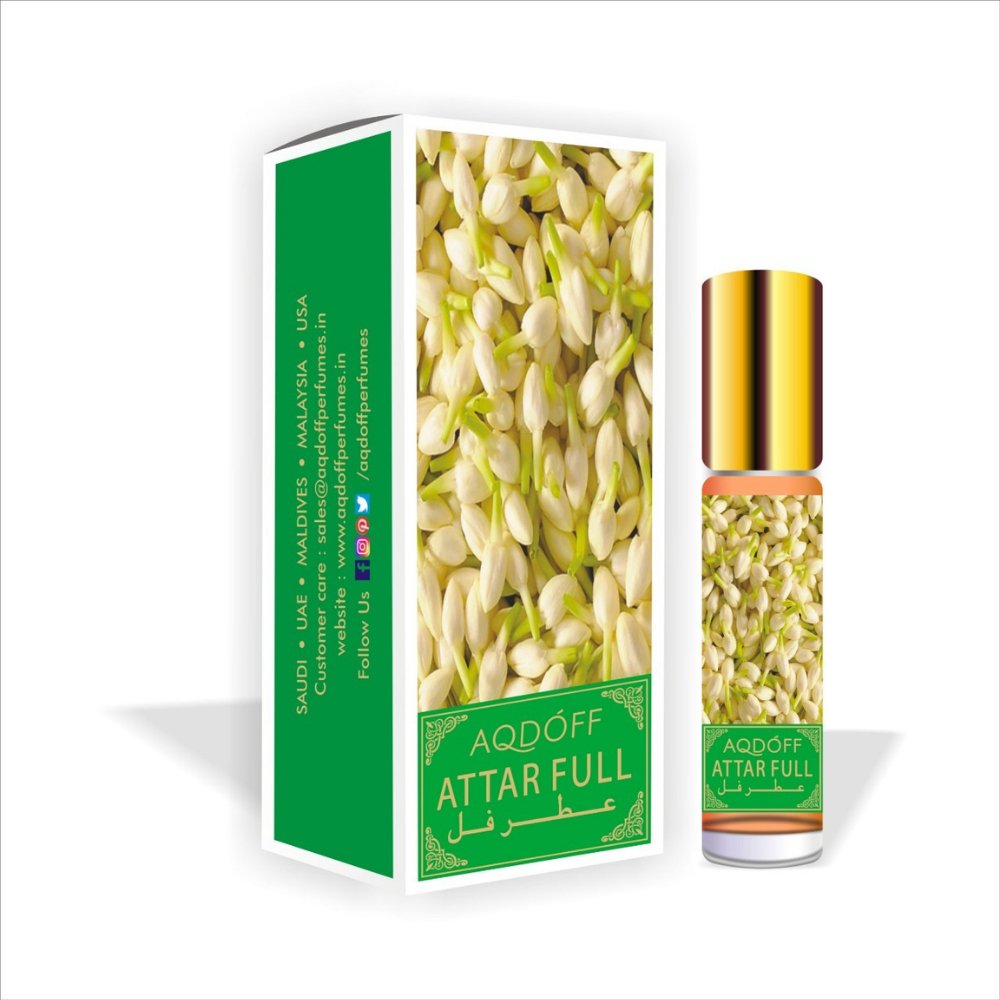 AQDOFF Jasmine Attar Roll On (6ml) - Kreate- Fragrances