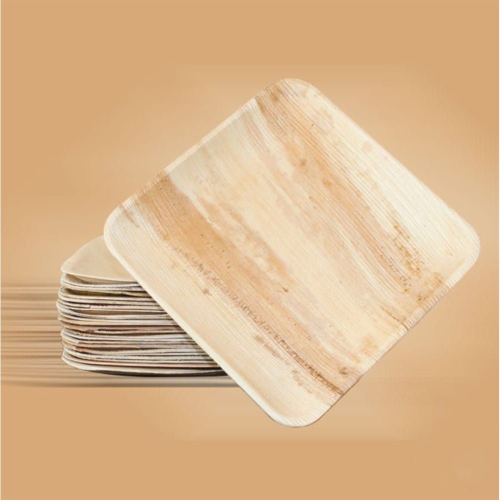 Areca Disposable Square Plates (Set of 10) - Kreate- Serveware