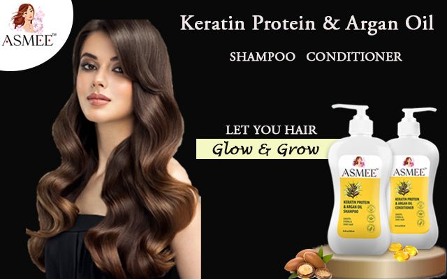 
                  
                    Asmee Keratin Protein, Argan Oil Shampoo & Conditioner Combo (250ml Each) - Kreate- Shampoos
                  
                