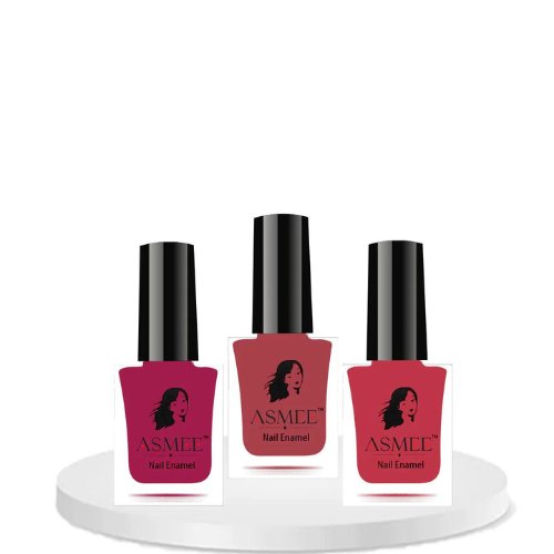 Asmee Pack of 3 Premium Nail Polish Combo - Kreate- Nails