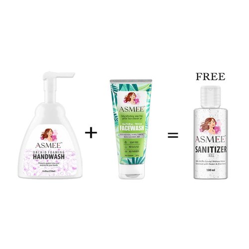 Asmee Self Care Combo- Sanitizer - Kreate- Face Wash