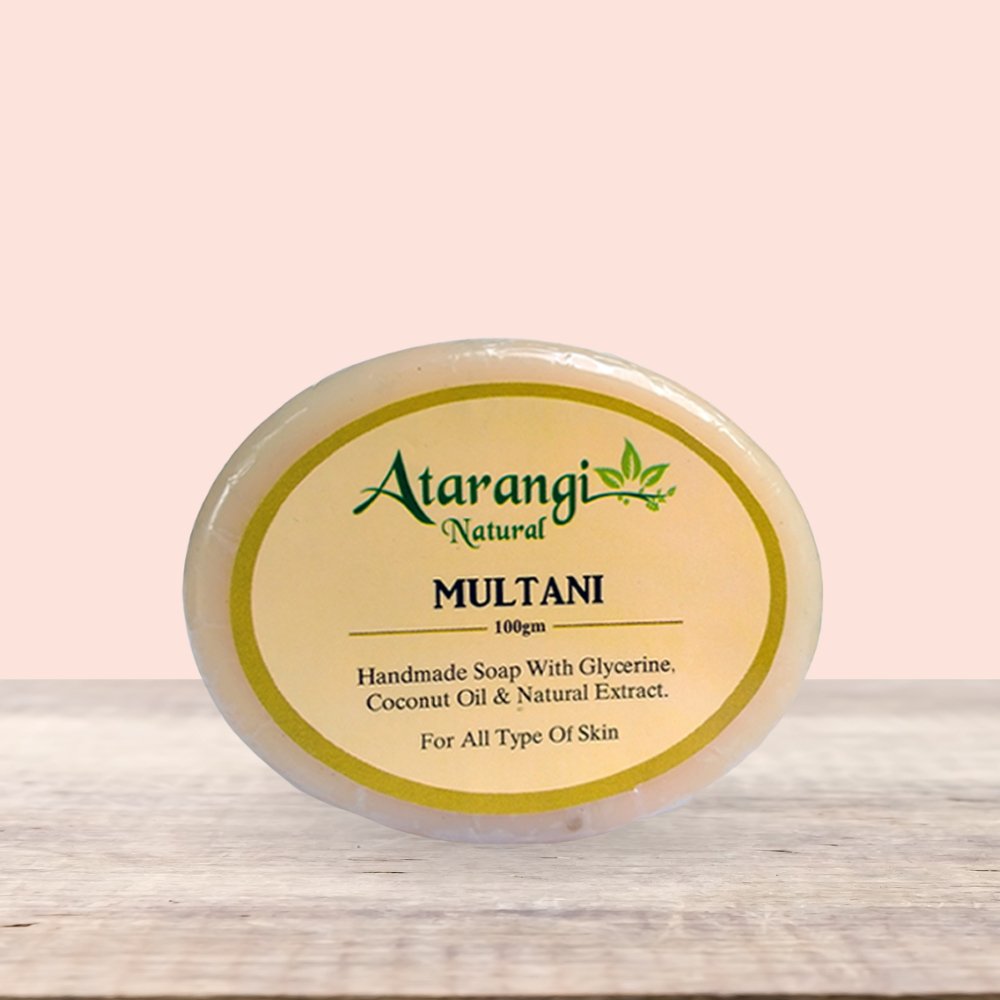 Atarangi Natural Multani Mitti Handmade Bathing Bar (100g) - Kreate- Soaps