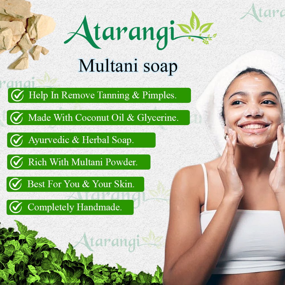 
                  
                    Atarangi Natural Multani Mitti Handmade Bathing Bar (100g) - Kreate- Soaps
                  
                