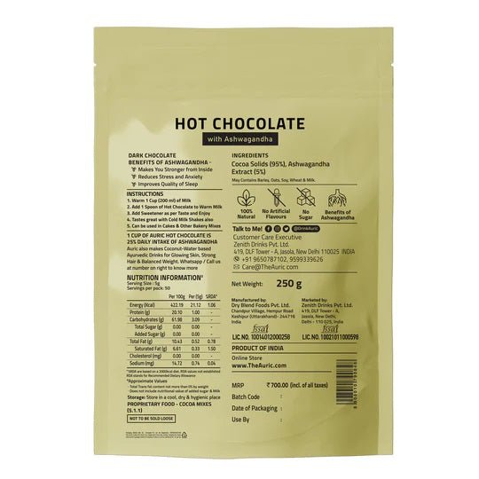 
                  
                    Auric Ashwagandha Hot Chocolate (250 g) - Kreate- Hot Chocolate
                  
                