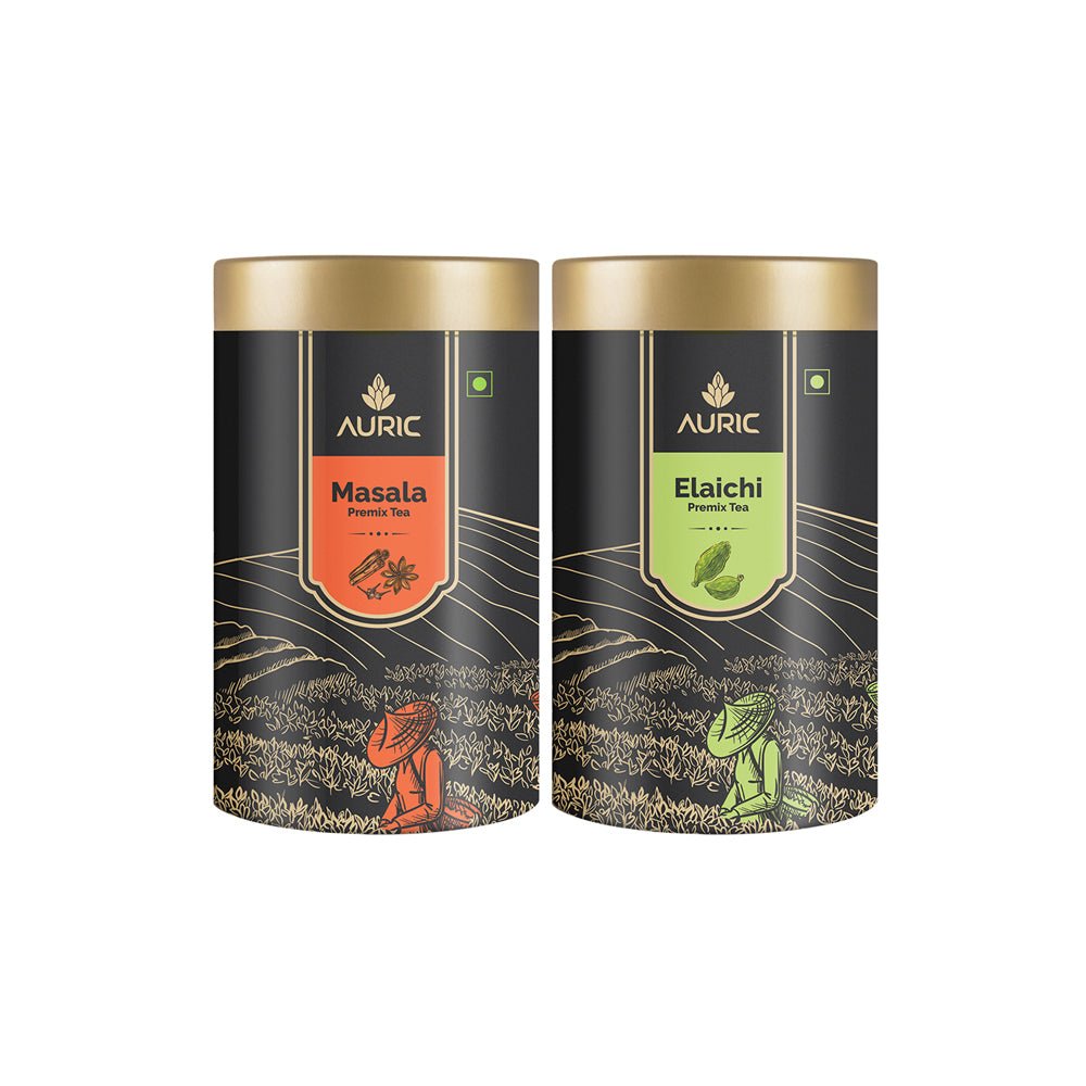 Auric Assorted Premix Tea in Taste of Elaichi & Masala - Kreate- Tea