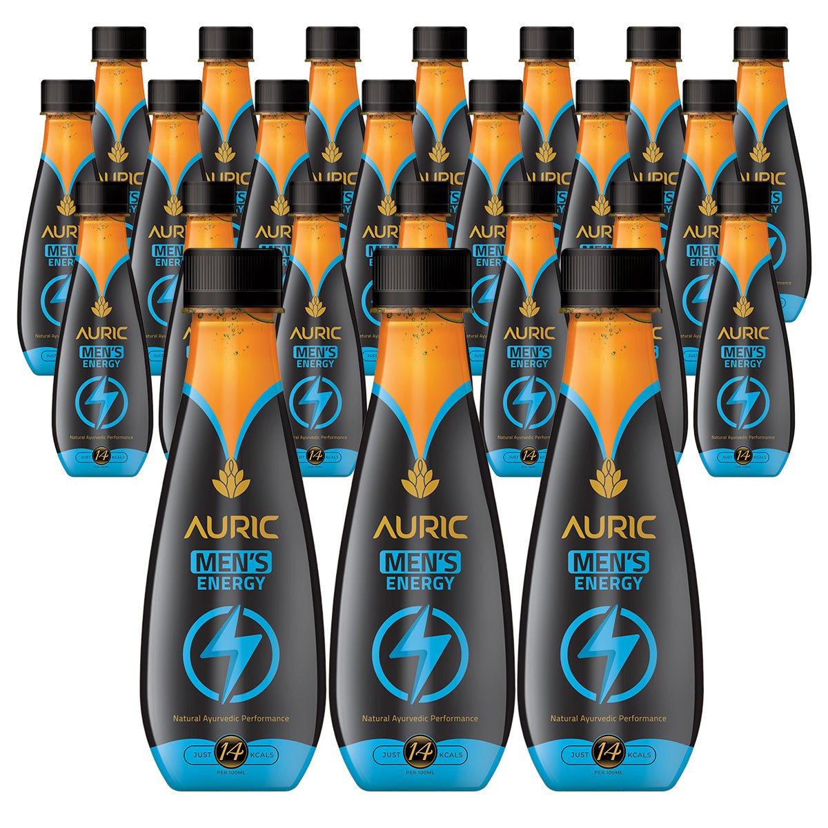 Auric Men's Energy Drink in Coconut Water (Pack of 24 bottles) - Kreate- Juices & Shakes