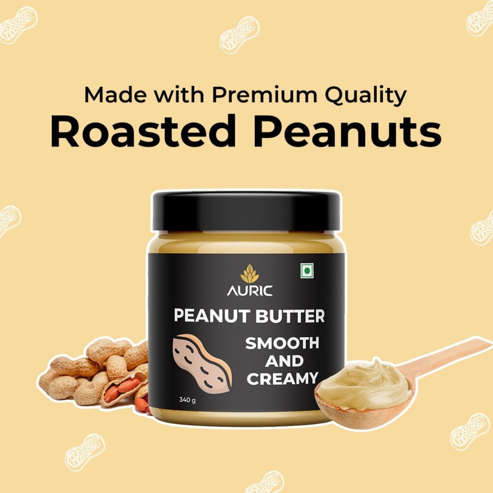 
                  
                    Auric Peanut Butter Smooth & Creamy (340g) - Kreate- Spreads
                  
                