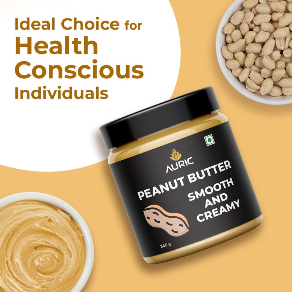 
                  
                    Auric Peanut Butter Smooth & Creamy (340g) - Kreate- Spreads
                  
                