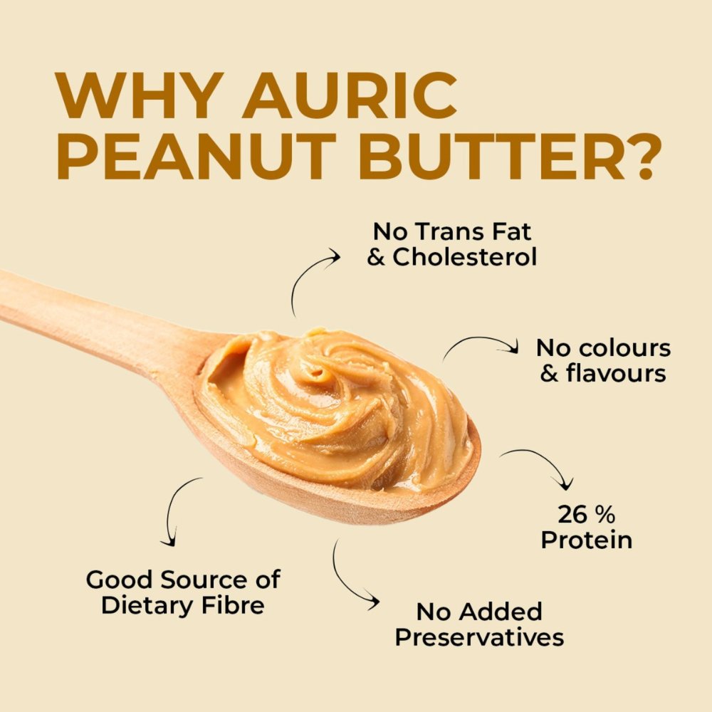 
                  
                    Auric Peanut Butter Smooth & Creamy (340g) - Kreate- Spreads
                  
                