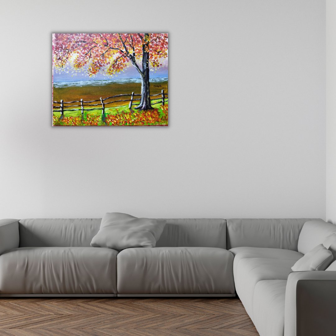 Autumn Tree - Acrylic Painting - Kreate- Painting