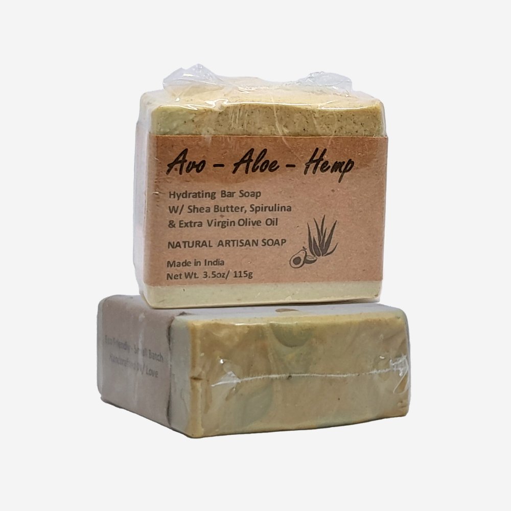 Avo-Aloe-Hemp Soap (125g) - Kreate- Soaps