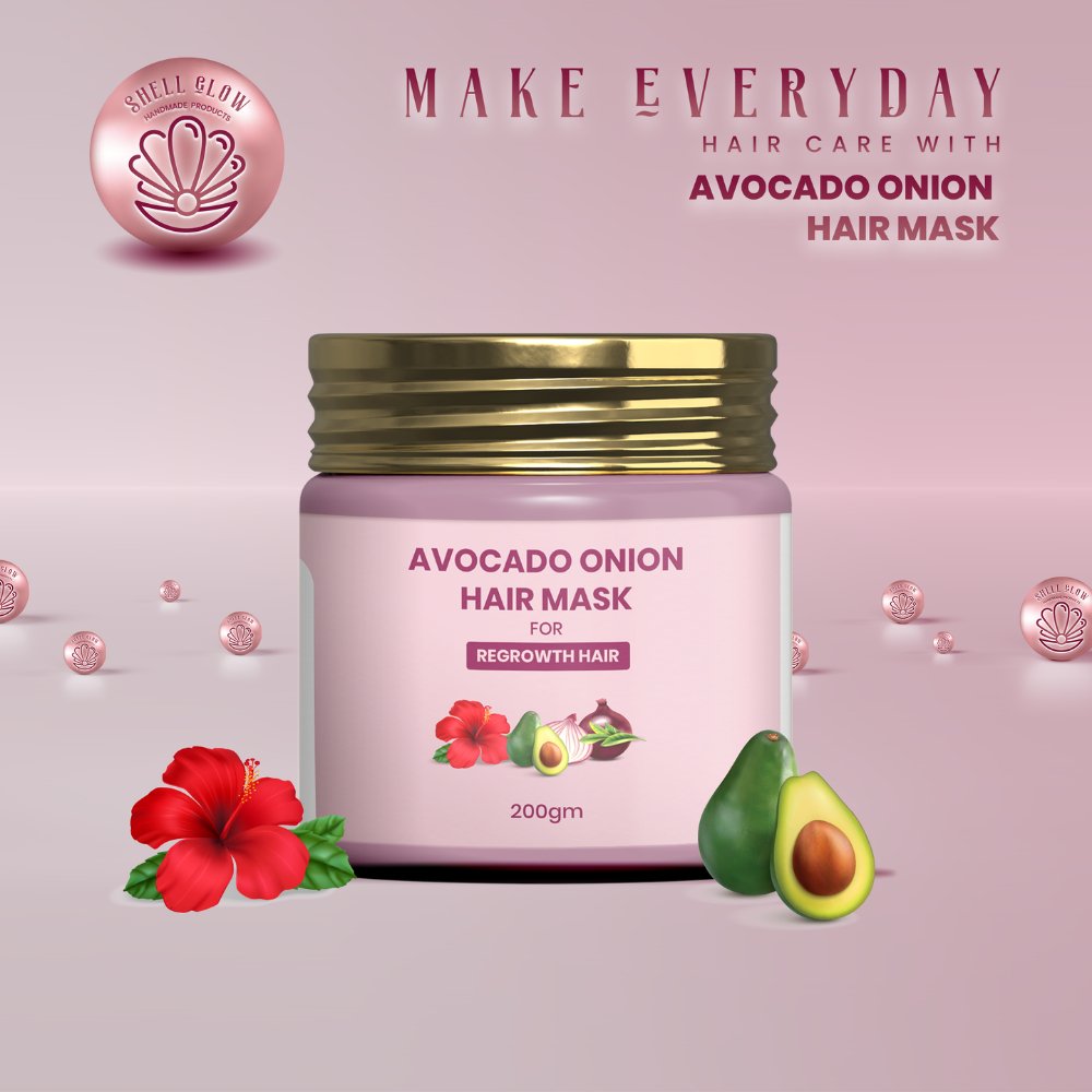 Avocado Onion Hair Mask (200g) - Kreate- Hair Masks