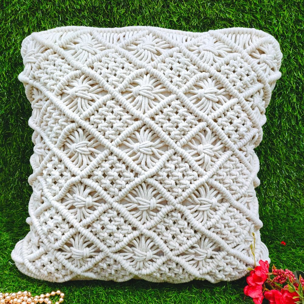 Ayoni Decor Macrame Cushion Cover - Kreate- Cushions & Covers