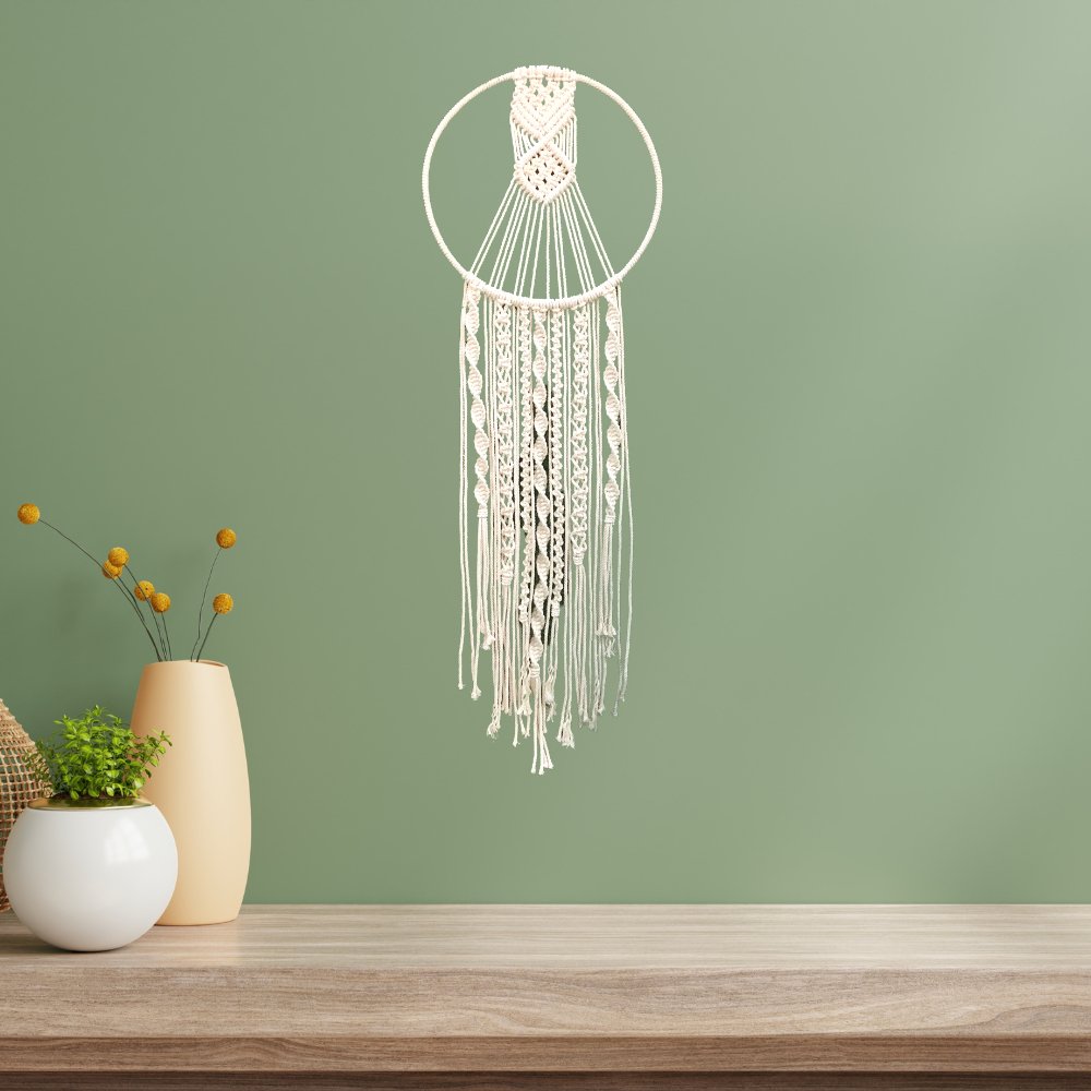 Ayoni Decor Macrame Round Wall Hanging - Kreate- Wall Decor