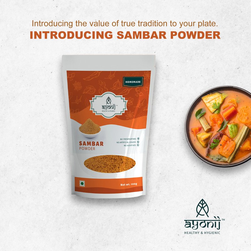 
                  
                    Ayonij Homemade Sambar Powder (200g) - Kreate- Spices & Masalas
                  
                