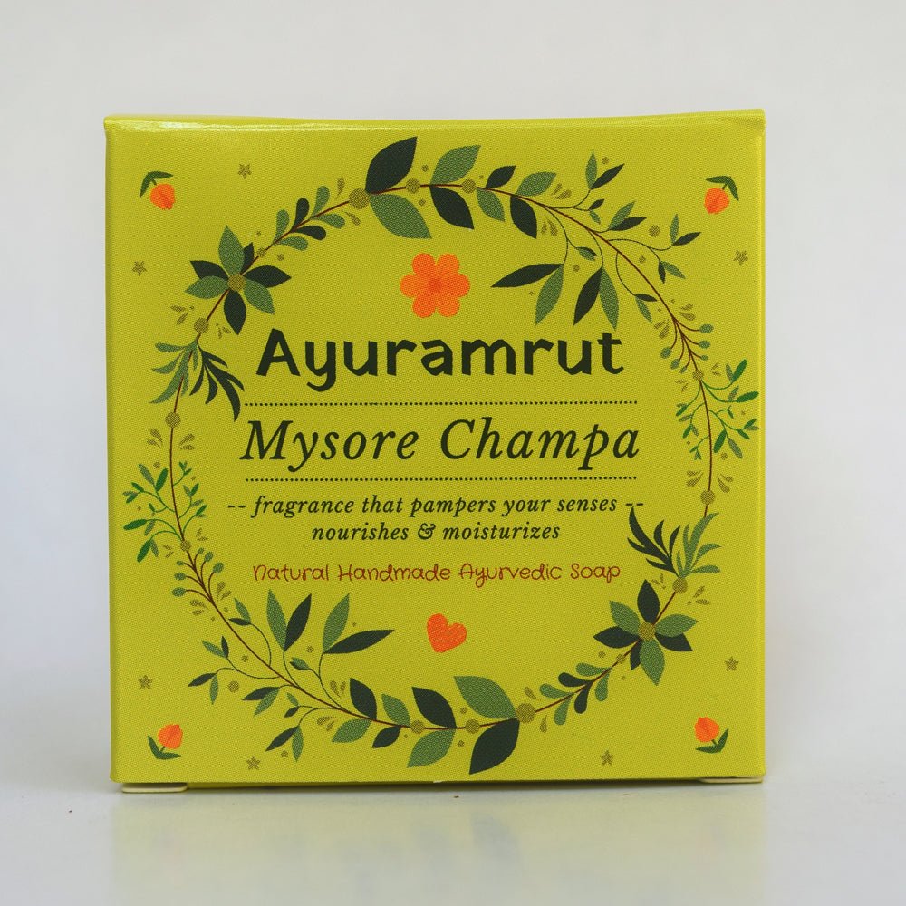 Ayuramrut Mysore Champa Natural Handmade Ayurvedic Soap (Pack of 2) - Kreate- Soaps