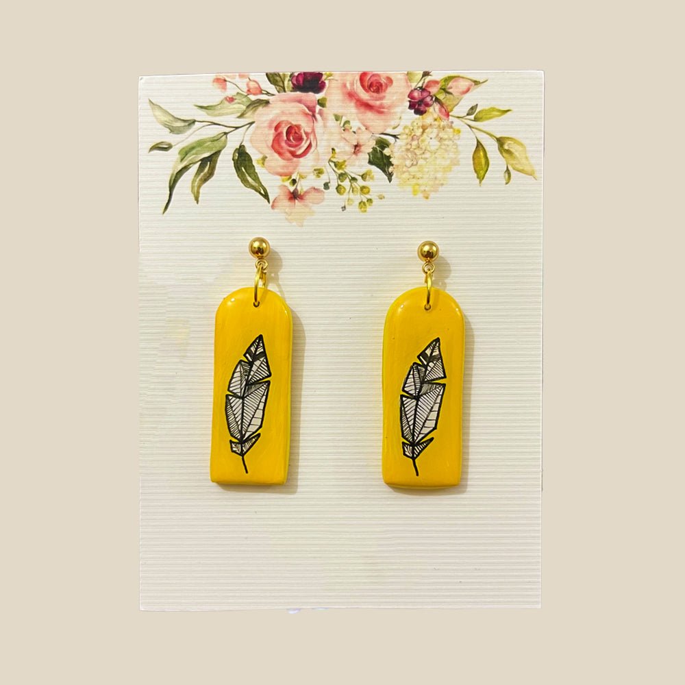 Aztek Feather Earrings - Kreate- Earrings