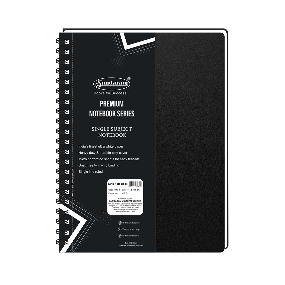 B5 (King) Notebook (PVC Wiro) - 160 Pages - Kreate- Notebooks & Diaries