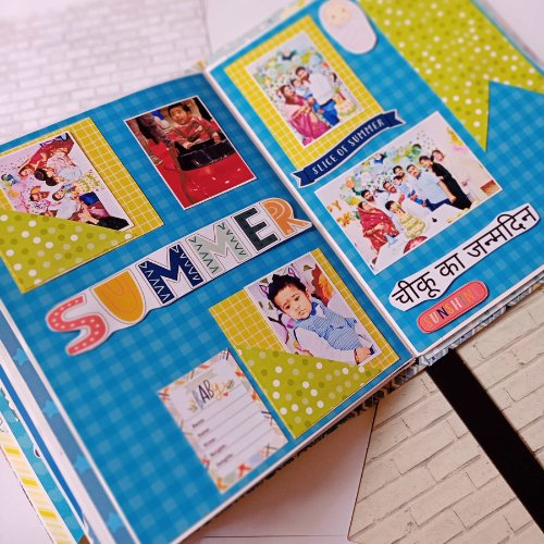 
                  
                    Baby boy scrapbook in blue | baby album personalised with photos - Kreate- Scrapbook
                  
                