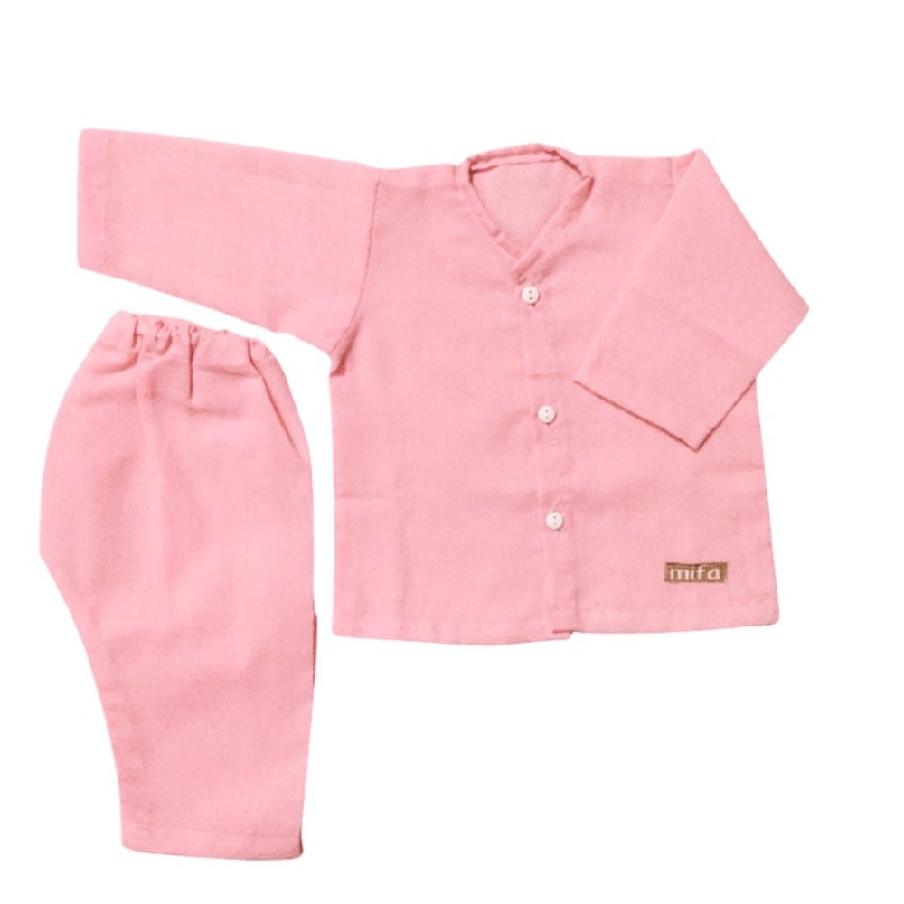 
                  
                    Baby Pink Cotton Sleep Suit - Kreate- Nightwear
                  
                