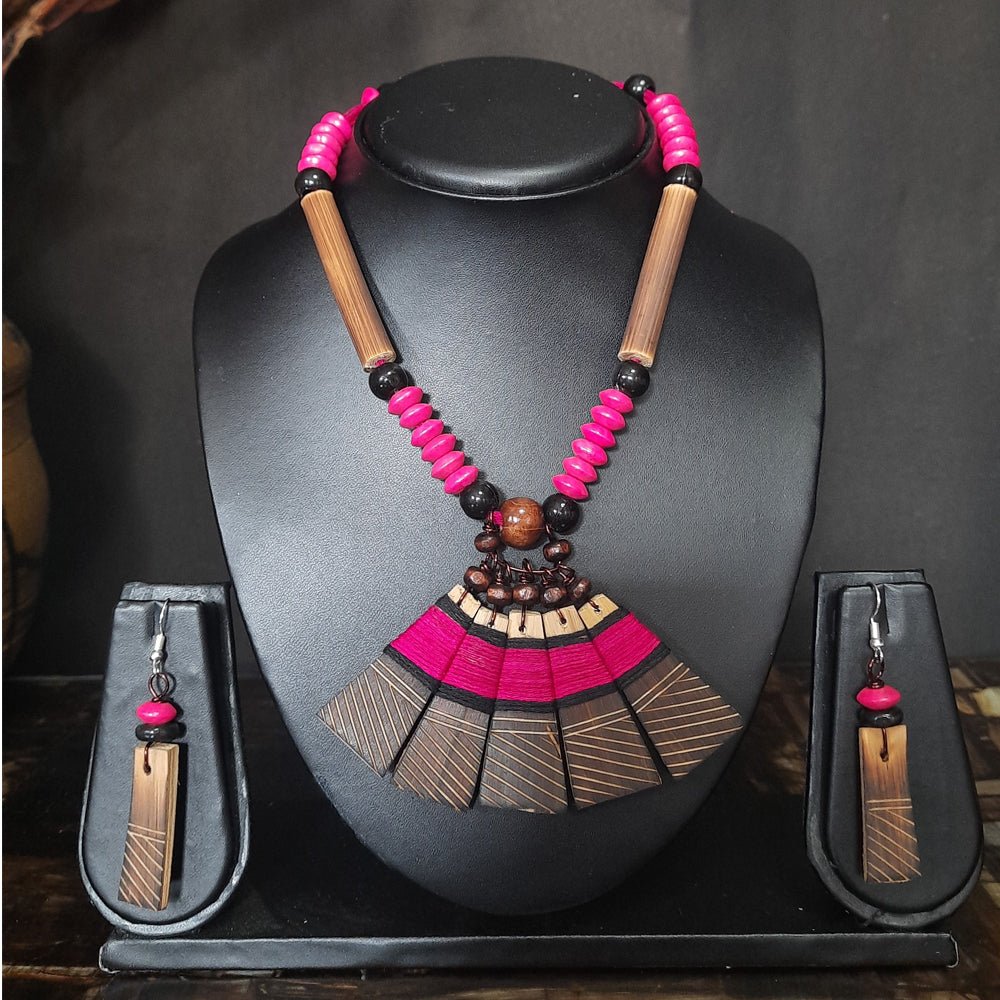 
                  
                    Bamboo Handcrafted Jewellery Set - Kreate- Jewellery Sets
                  
                