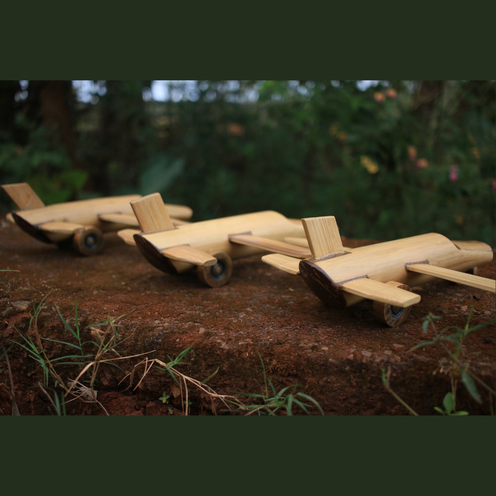 Bamboo Jet Plane - Kreate- Toys & Games