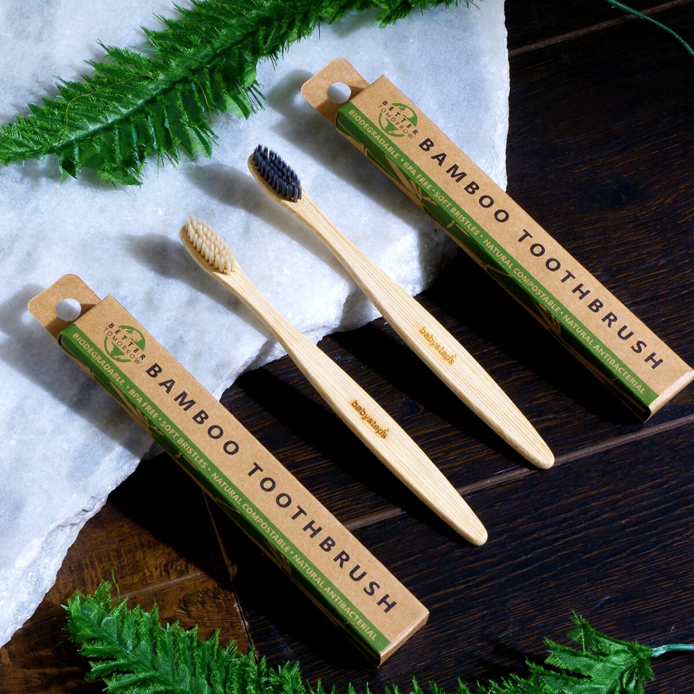 Bamboo Toothbrush (Pack of 4) - Kreate- Dental Care