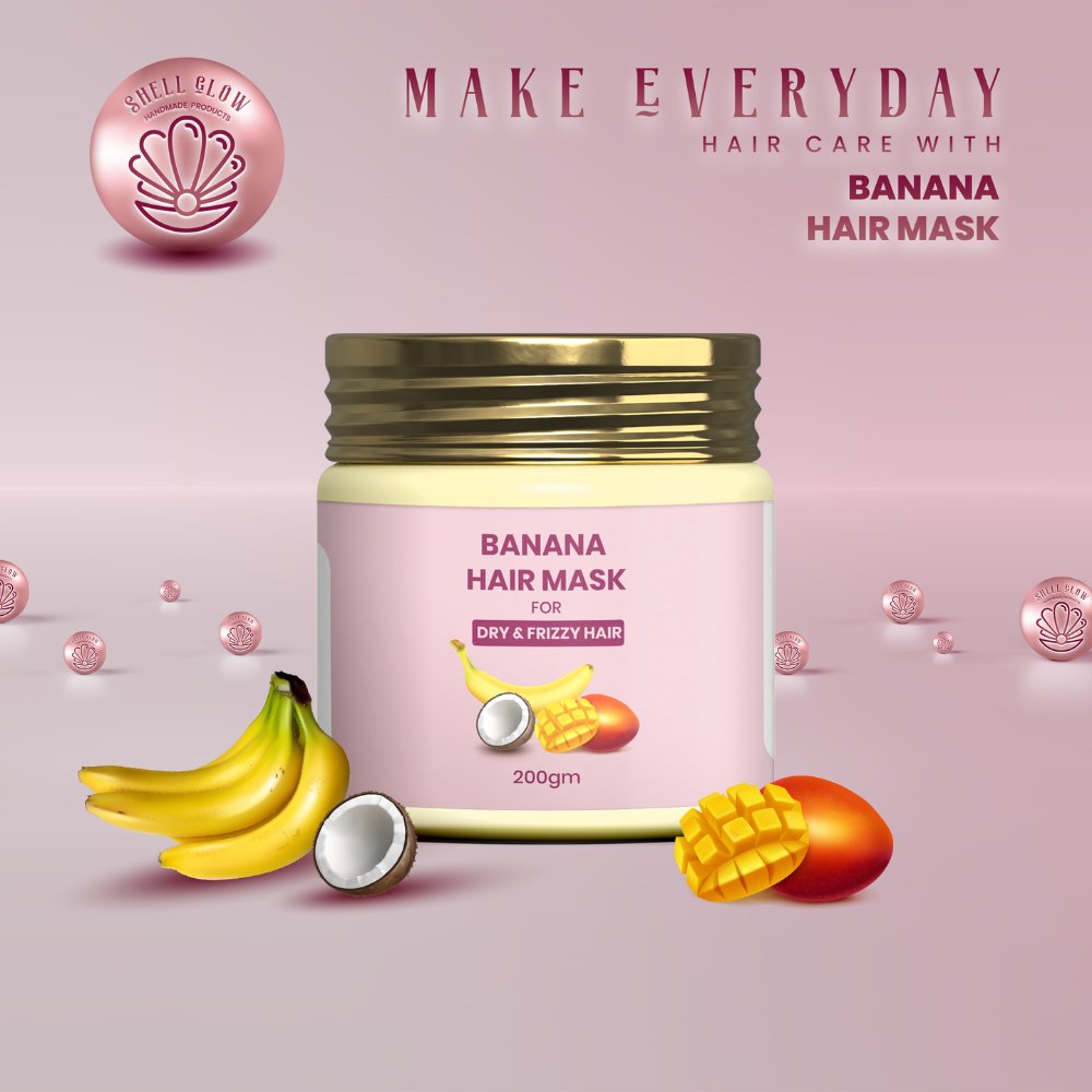 Banana Hair Mask (200g) - Kreate- Hair Masks