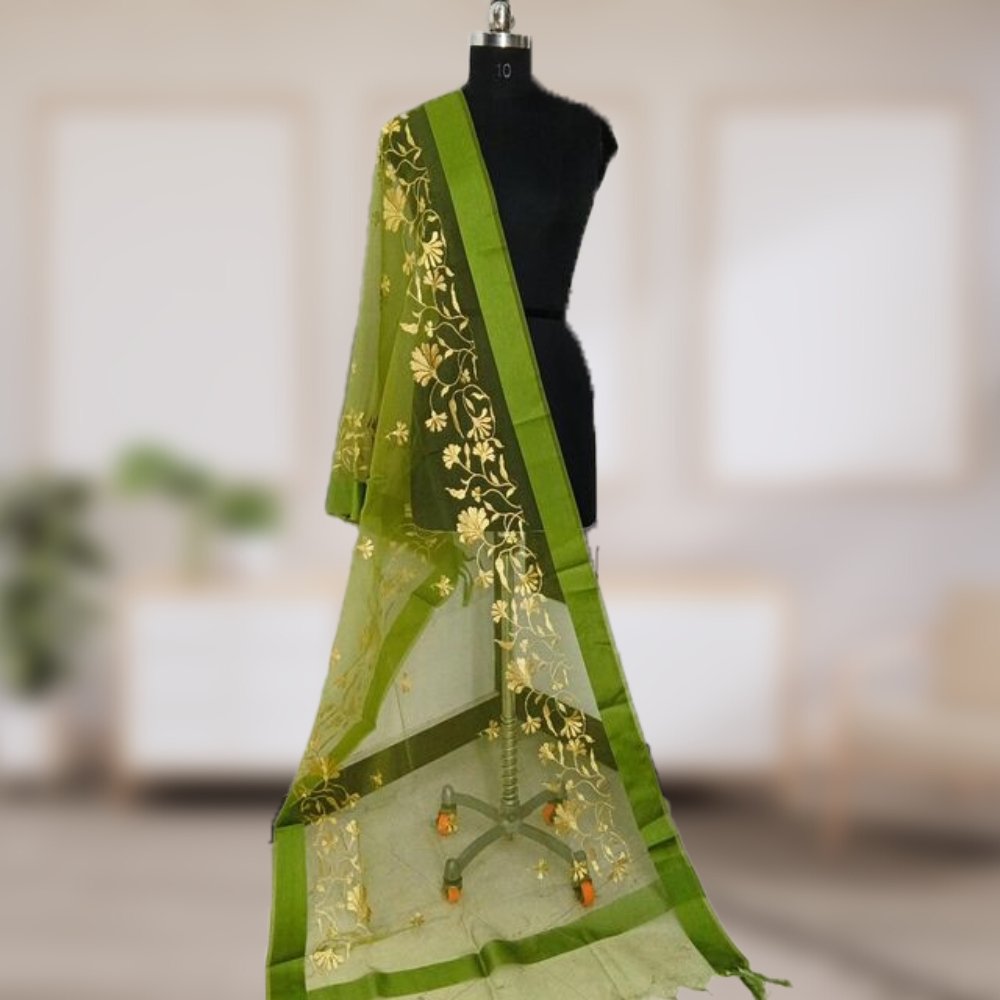 
                  
                    Banarasi Organza Dupatta - Kreate- Dupattas & Shawls
                  
                