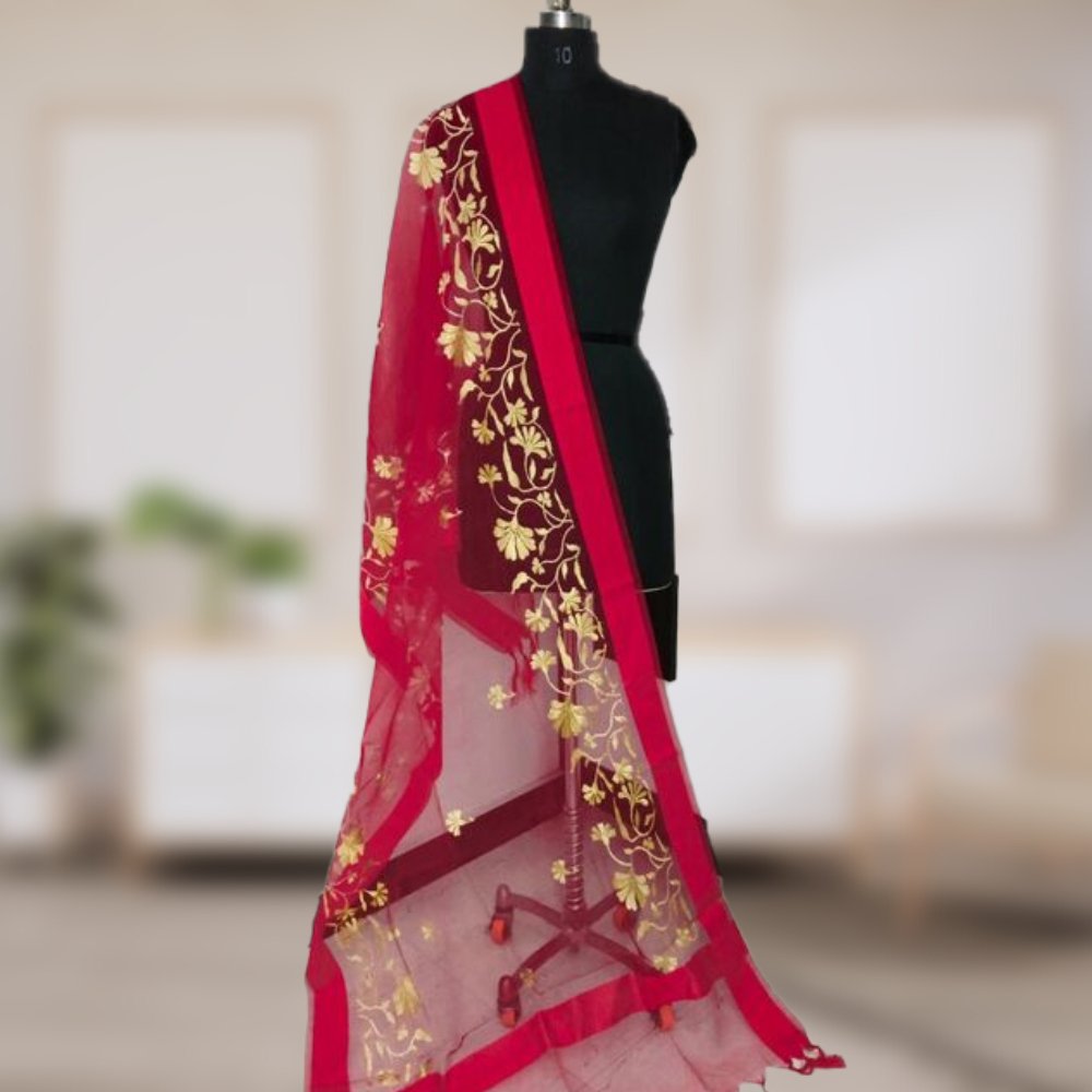 
                  
                    Banarasi Organza Dupatta - Kreate- Dupattas & Shawls
                  
                