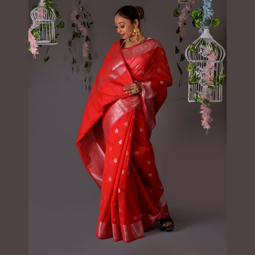 
                  
                    Banarasi Soft Silk Saree - Kreate- Sarees & Blouses
                  
                