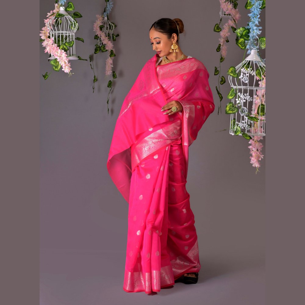 
                  
                    Banarasi Soft Silk Saree - Kreate- Sarees & Blouses
                  
                