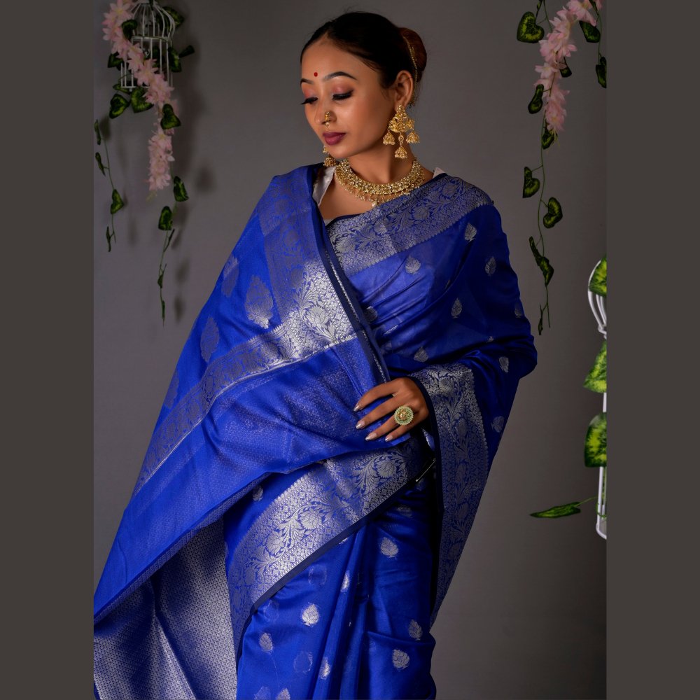 
                  
                    Banarasi Soft Silk Saree - Kreate- Sarees & Blouses
                  
                