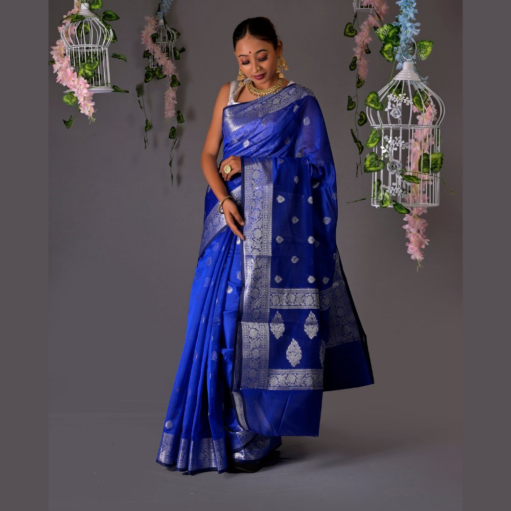 Banarasi Soft Silk Saree - Kreate- Sarees & Blouses