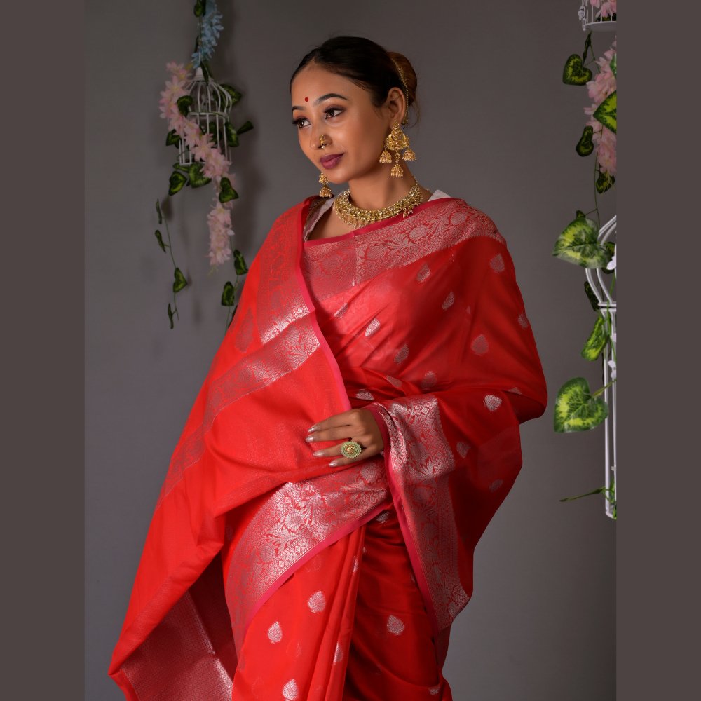 
                  
                    Banarasi Soft Silk Saree - Kreate- Sarees & Blouses
                  
                