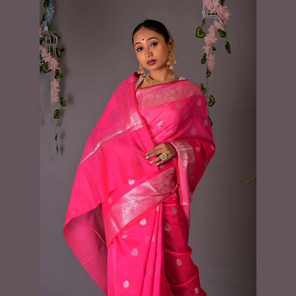 
                  
                    Banarasi Soft Silk Saree - Kreate- Sarees & Blouses
                  
                