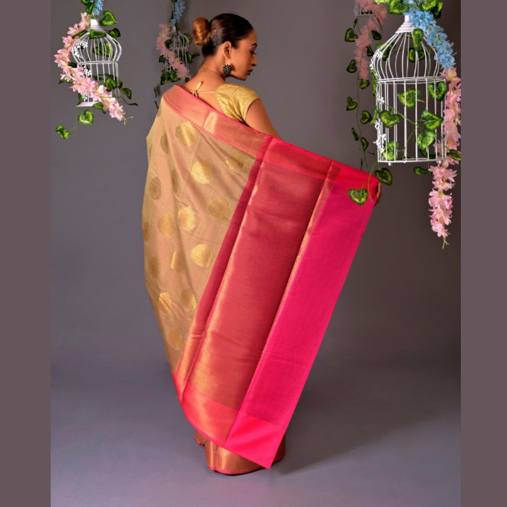 
                  
                    Banarasi Tussar Cotton Azeez Silk Saree - Kreate- Sarees & Blouses
                  
                