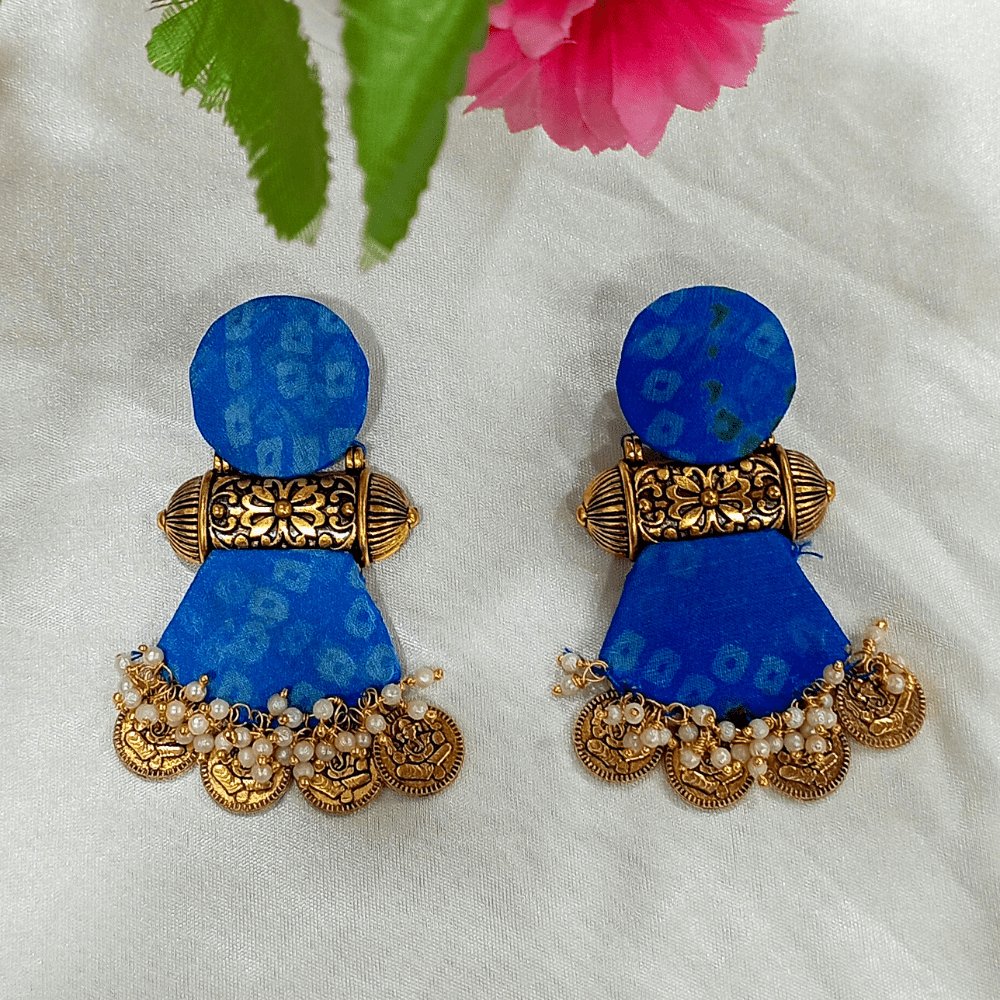 Bandhani Earrings - Kreate- Earrings