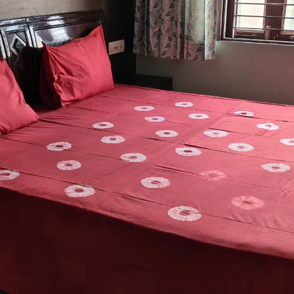 Bandhani Print Bedsheet - Kreate- Bedding